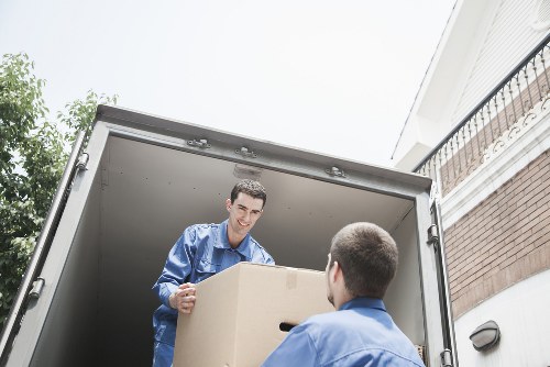 Professional movers unloading at Chelsfield