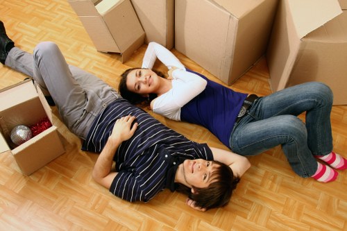 Removal van fully loaded with household items